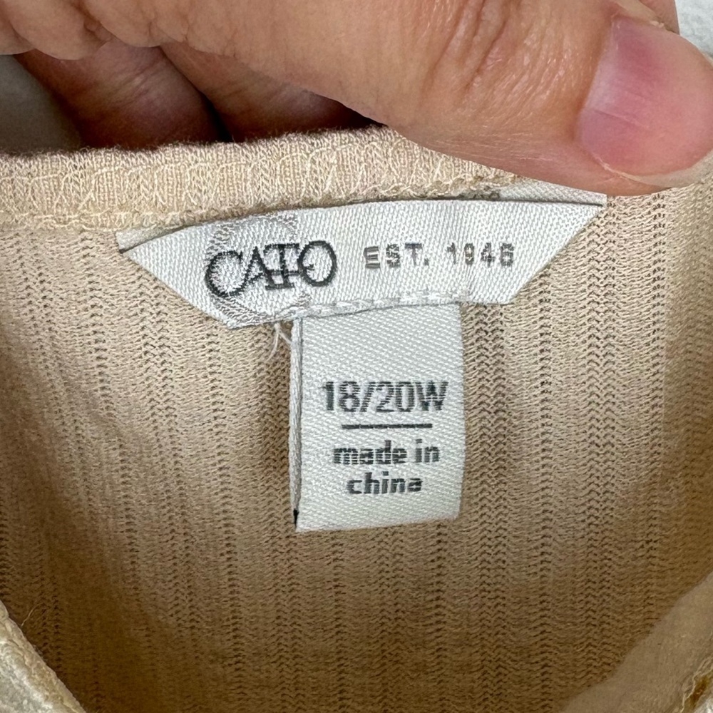 Cato Beige Boho Maxi Dress w/ lace and embroidery size 18/20 NWOT lagenlook - Picture 2 of 13